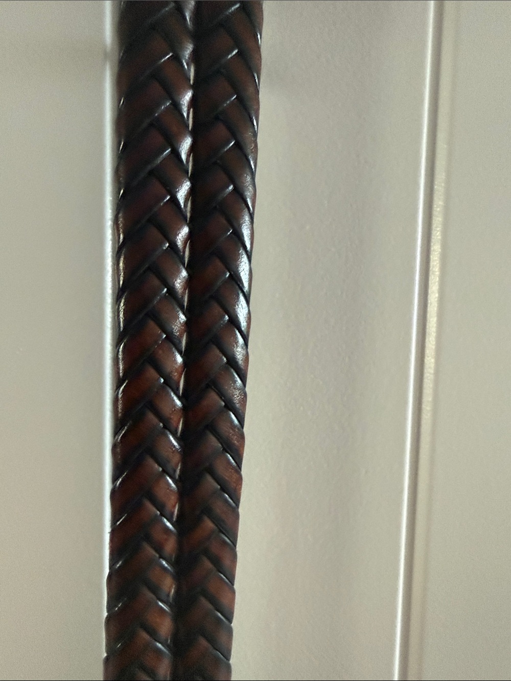 Fossil Braided Leather Belt in Dark Brown with Gold Buckle size 34 - Picture 4 of 4